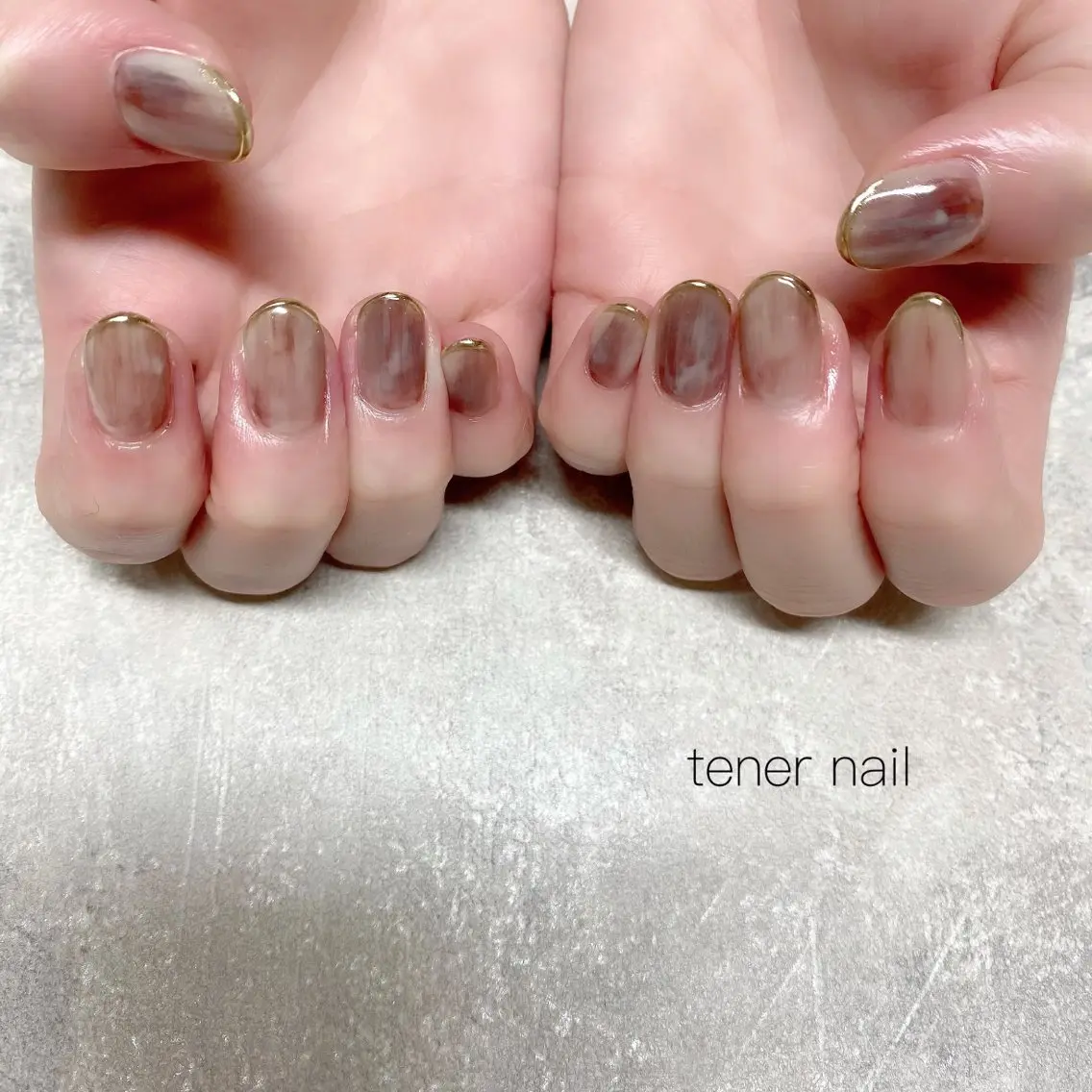 ネイル フレンチネイル ミラーネイル ニュアンスネイル ハンドネイル テネルネイル tener nailのネイルデザイン