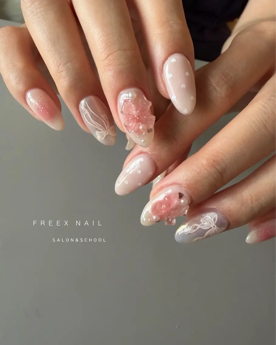 ネイル ガーリー ハンドネイル freex nail /ニュアンス/個性派のネイルデザイン