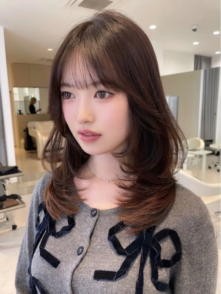 セミロング カット ヘアカラー トリートメント ✨上品可愛い 垢抜けヘア/後藤✨のヘアスタイル