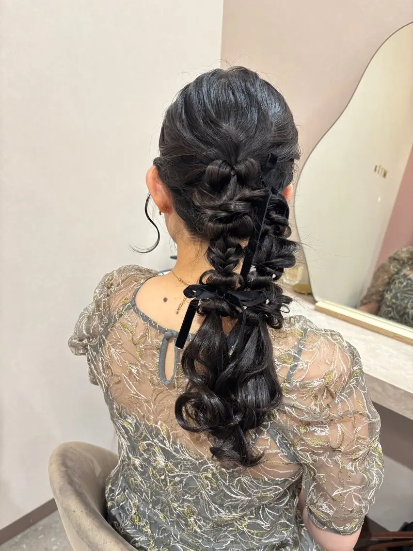ヘアアレンジ ヘアセット Mila hinaのヘアスタイル