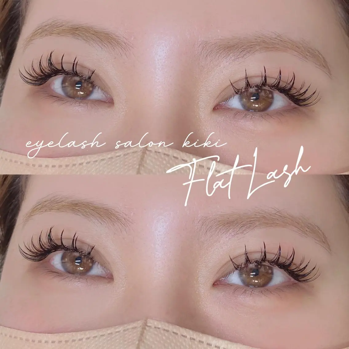 マツエク・マツパ 付け放題 フラットラッシュ マツエク 玉造駅すぐ⌇kiki eyelashのマツエク・マツパデザイン