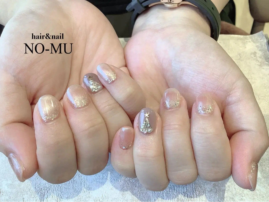 ネイル 冬ネイル クリスマス ハンドネイル hair&nail NO-MUのネイルデザイン
