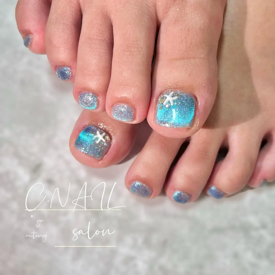 ネイル フットネイル マグネットネイル C.Nail &Eyeのネイルデザイン