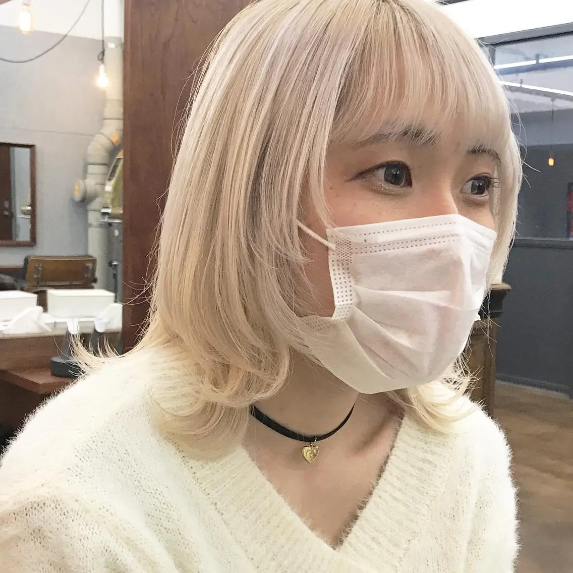 ミディアム カラー メンズ メンズブリーチ メンズウルフカット ベージュカラー ブリーチ ホワイトベージュ カット ヘアカラー トリートメント ✂︎ウルフ・ショート ✂︎MIKUNIのヘアスタイル