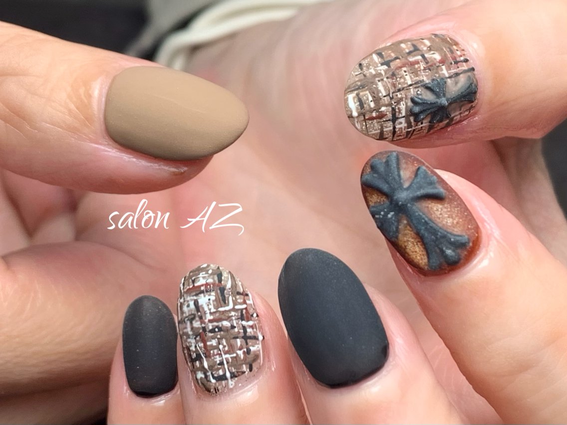 ネイル 持ち込み オフィスネイル スカルプネイル ハンドネイル salon AZ NANAのネイルデザイン