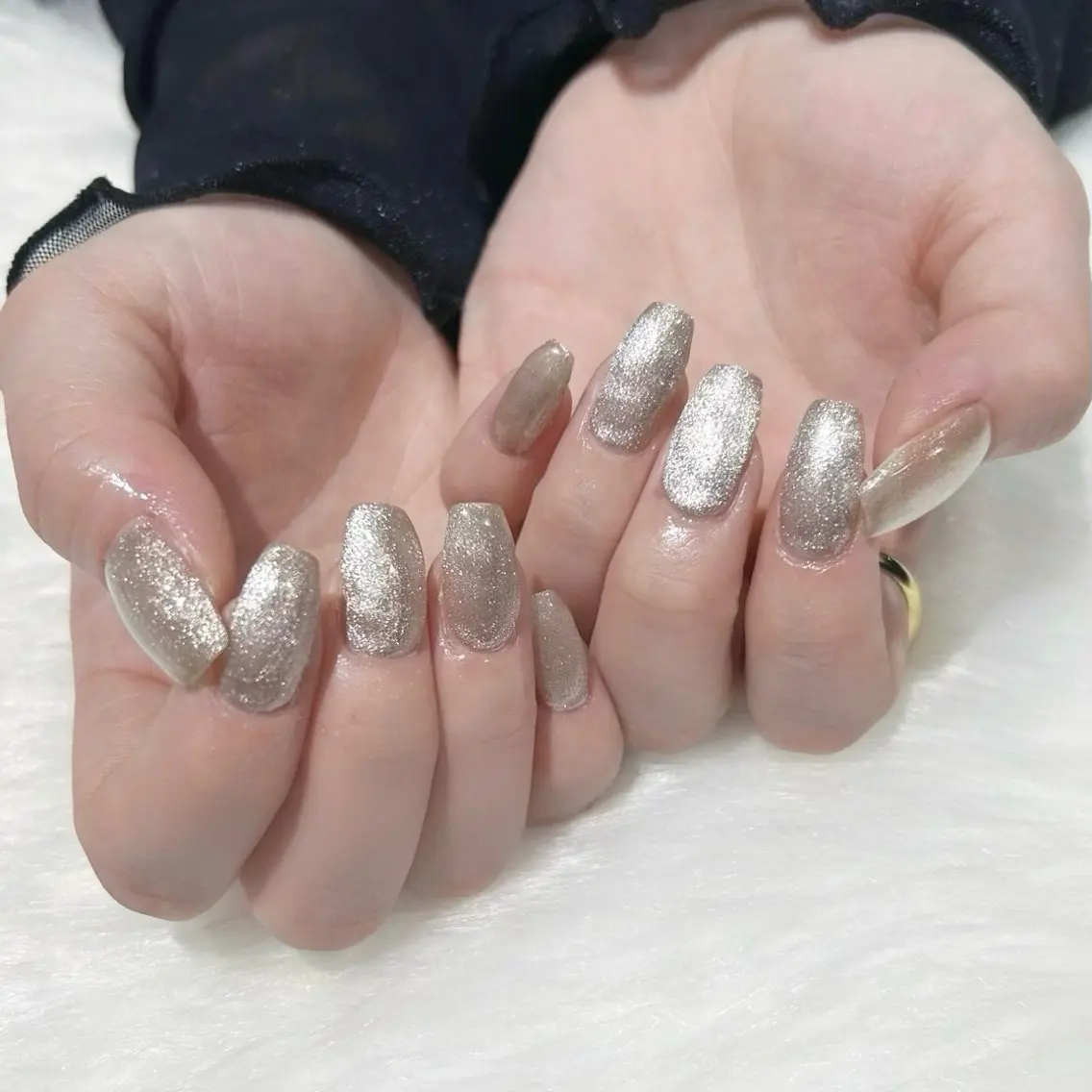 ネイル キラキラネイル マグネットネイル シンプルネイル ハンドネイル Keli Nail 難波のネイルデザイン