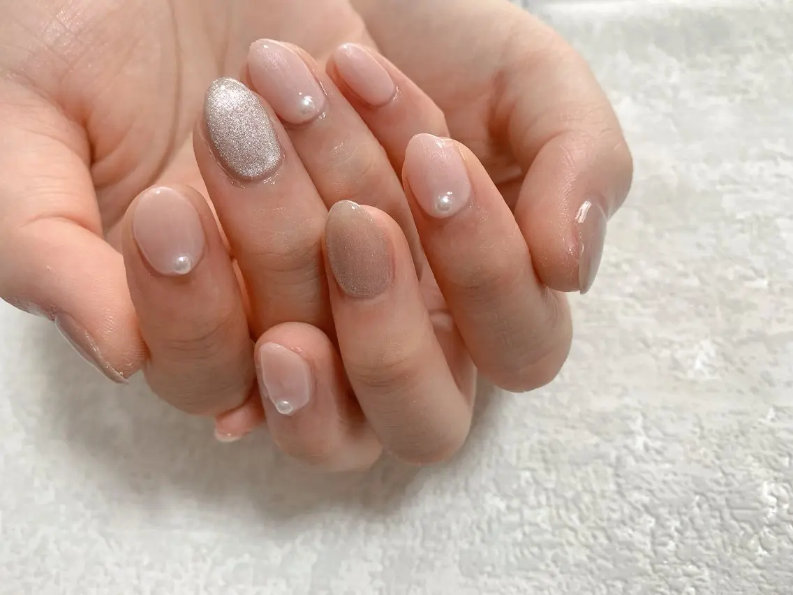 ネイル ジェルネイル マグネットネイル メンズネイル ワンカラーネイル パラジェル kiki nail たまプラーザのネイルデザイン