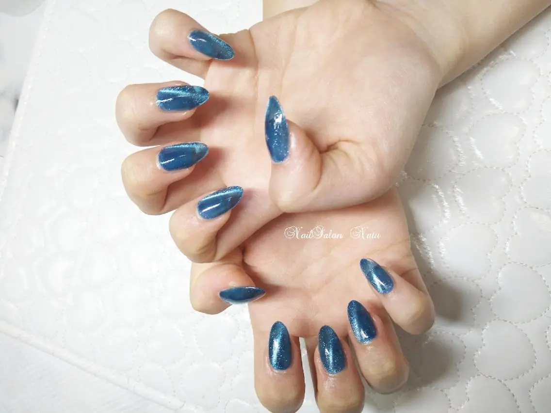 ネイル 長さ出し マグネットネイル ワンカラーネイル ショートネイル nailsalon Natuのネイルデザイン