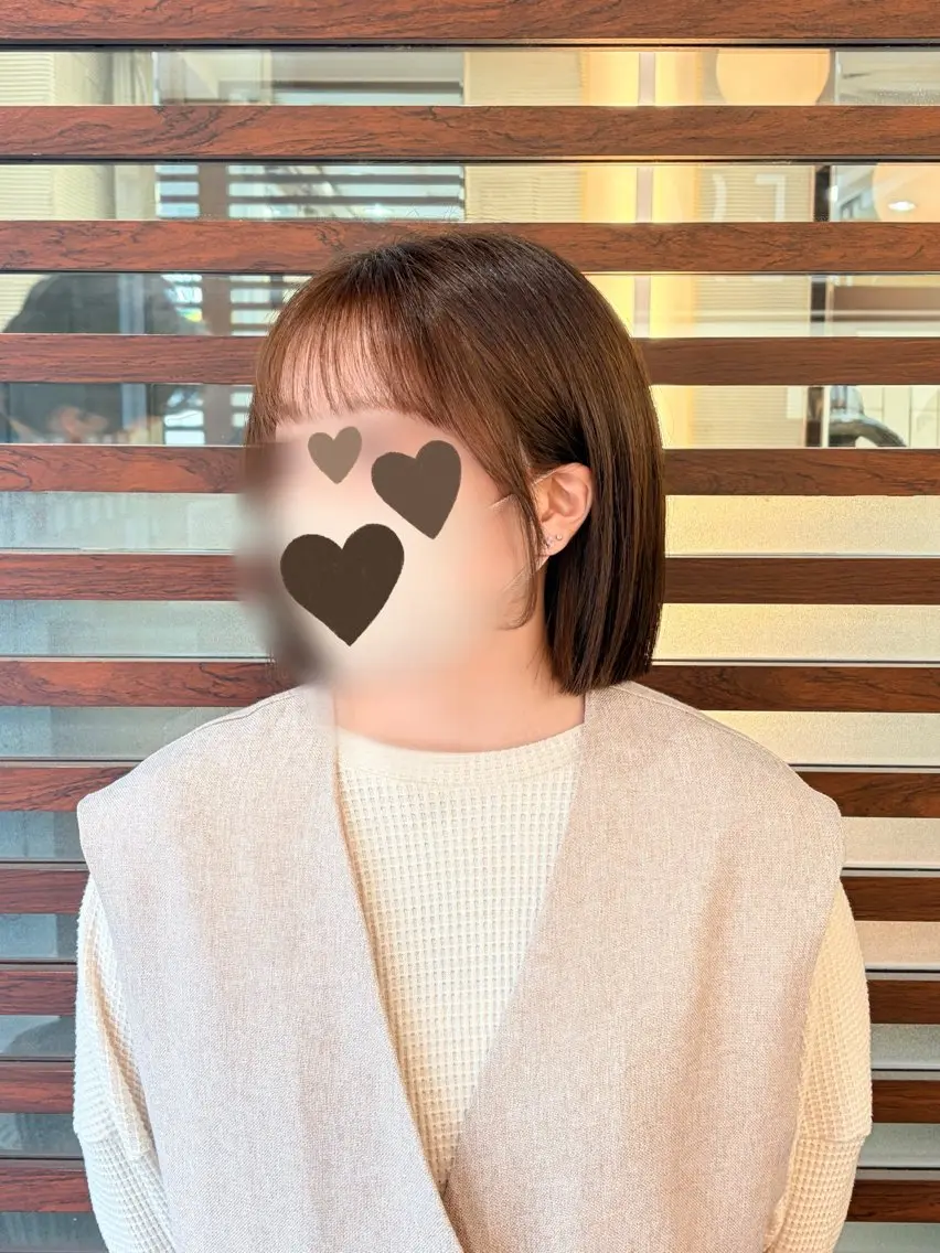 ミディアム ボブ カット クボタ ホノカのヘアスタイル