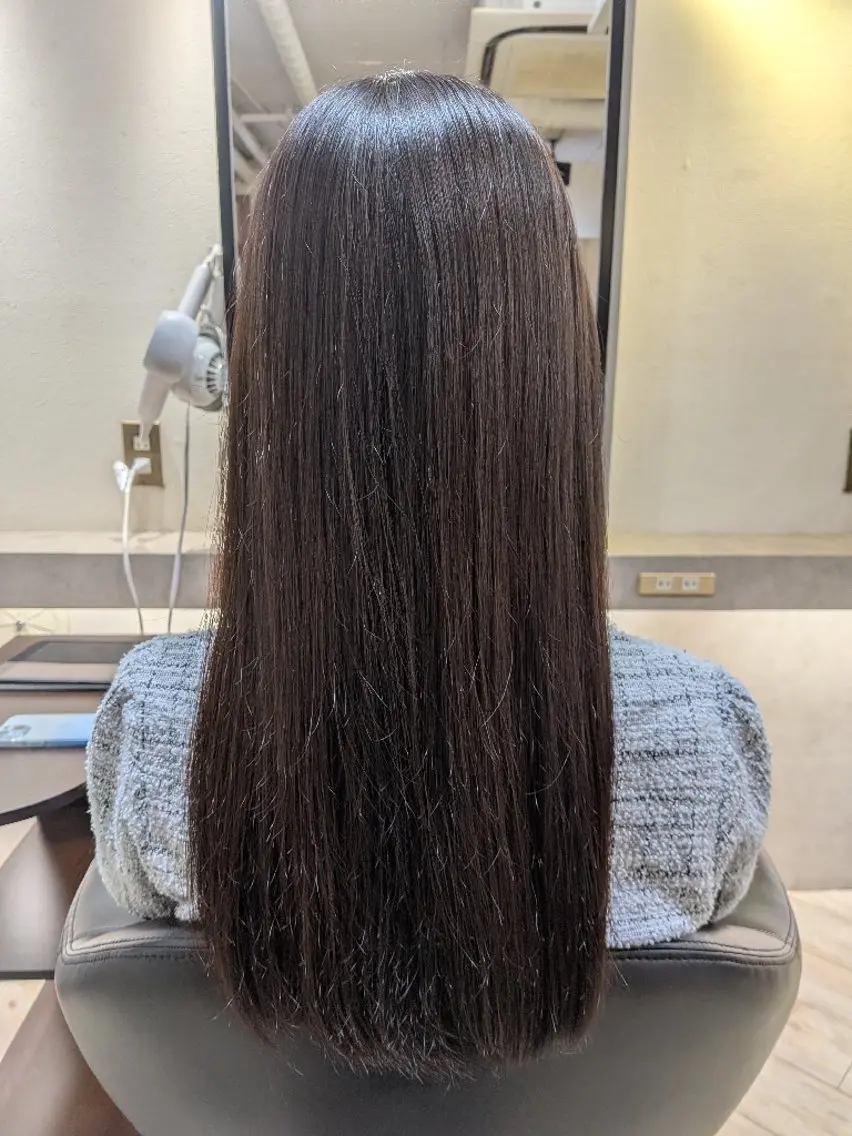 ロング カラー 田中 賀菜衣のヘアスタイル