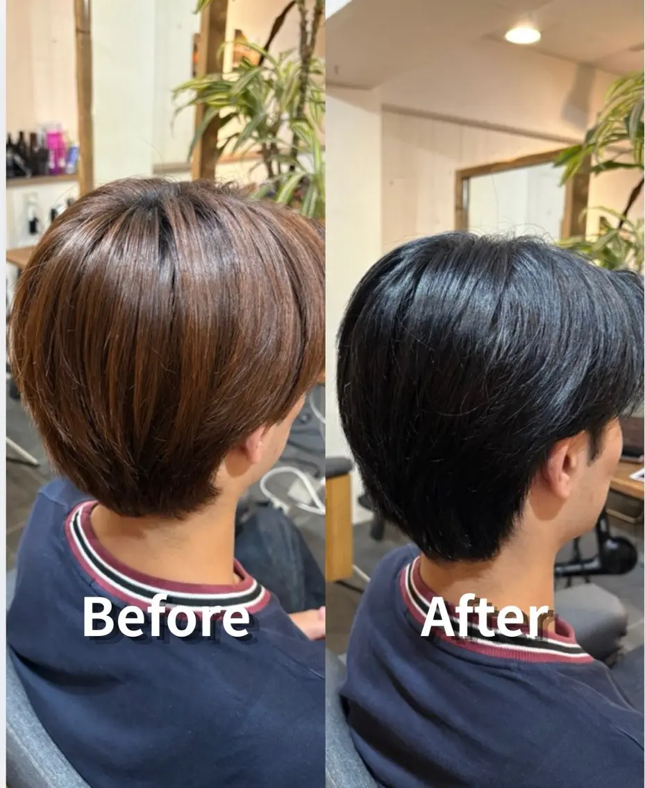 ショート ヘアカラー 前田 尚希のヘアスタイル