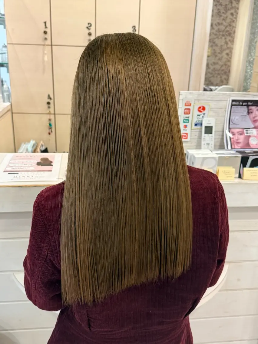 ロング カラー ベージュカラー ダブルカラー ハイトーンカラー 東恩納 誠のヘアスタイル