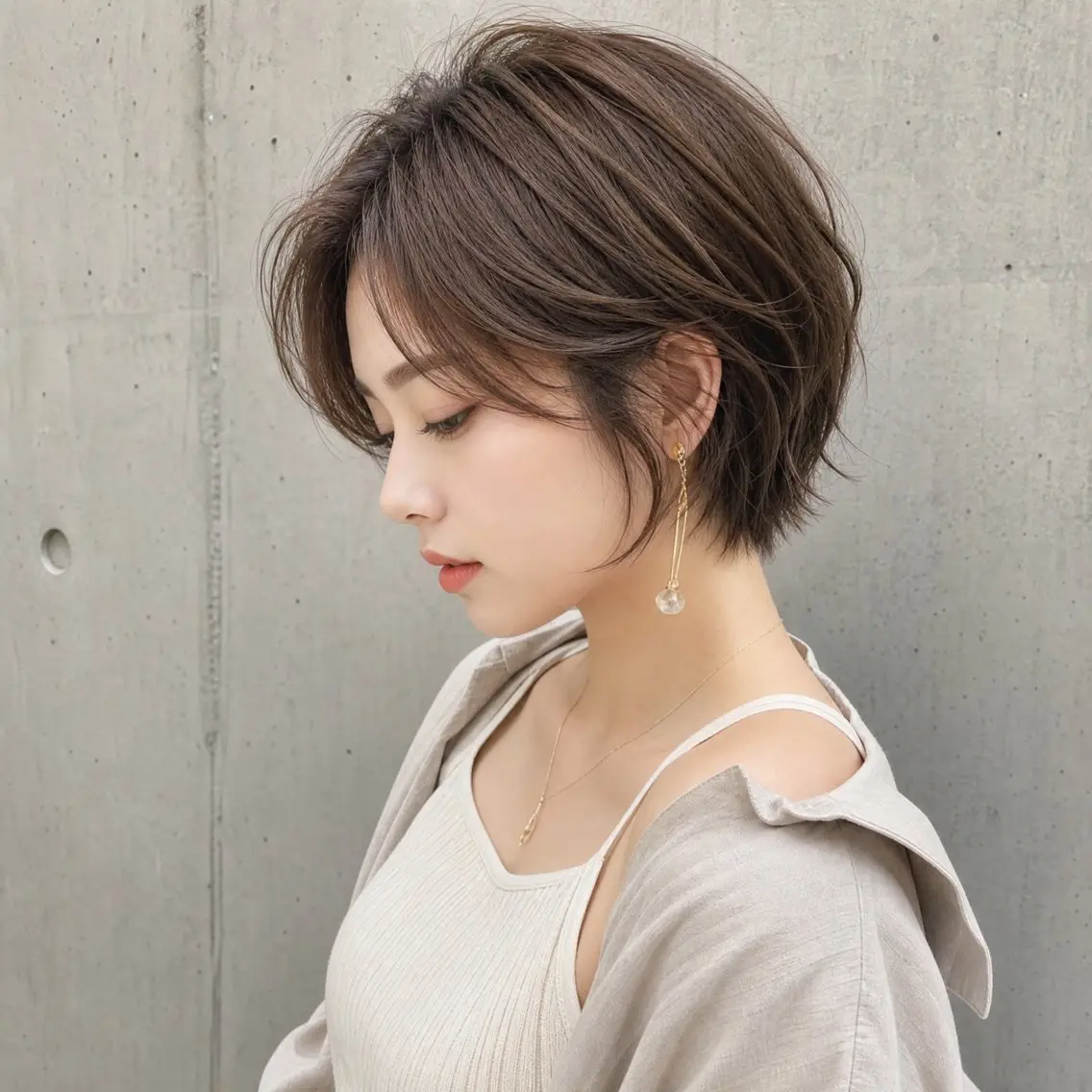 ショート 丸みショートボブ タッセルボブ 吉野のヘアスタイル