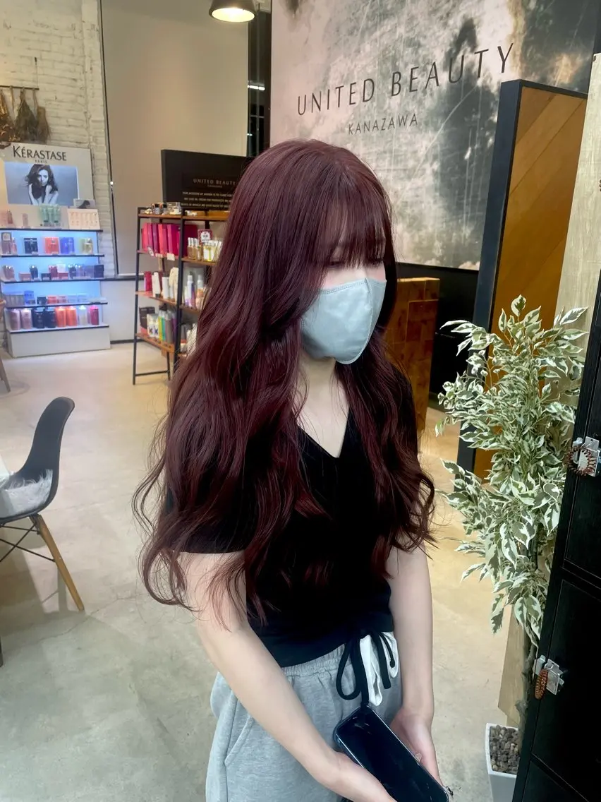 セミロング ヘアカラー テラダ ユウシン西金沢のヘアスタイル