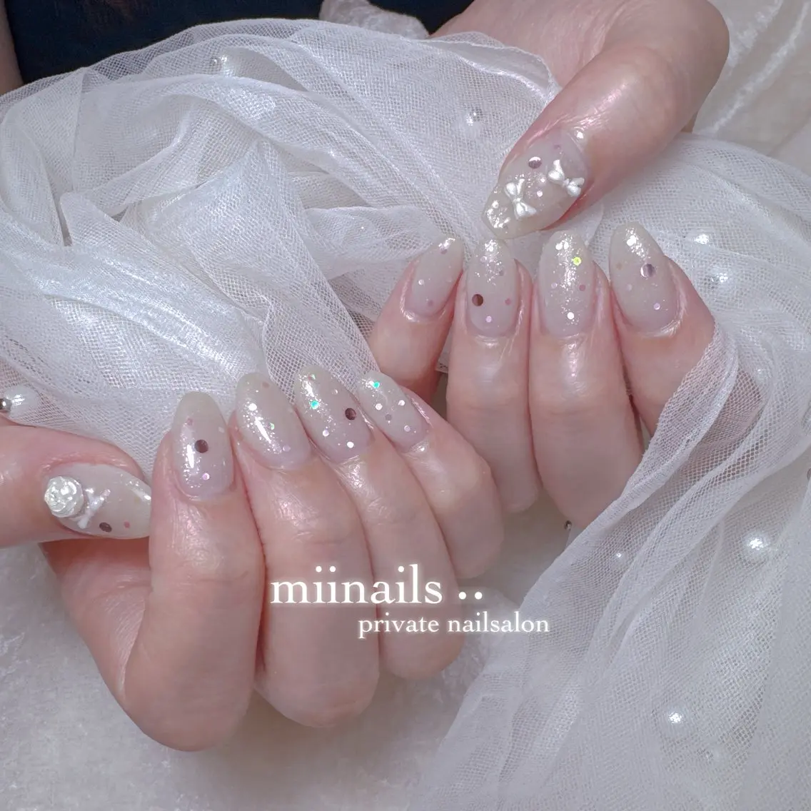 ネイル 韓国ネイル マグネットネイル ワンホンネイル ハンドネイル nailsalon miinailsのネイルデザイン