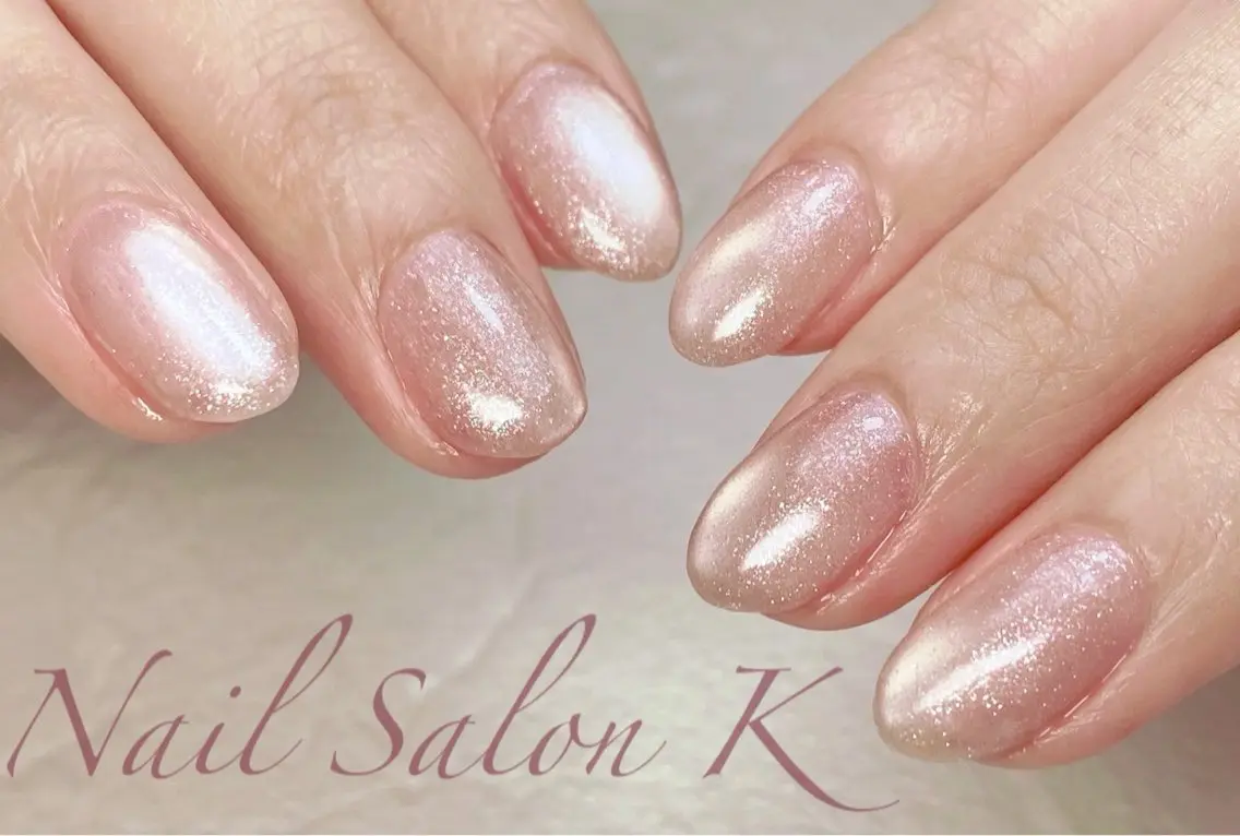 ネイル フラッシュネイル マグネットネイル ショートネイル ハンドネイル Nail Salon K 🧸美爪育成のネイルデザイン