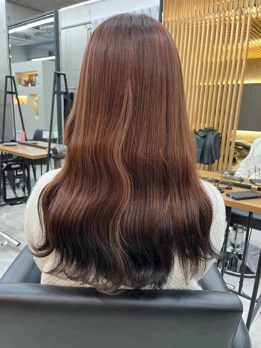 ロング ヘアカラー トリートメント 奥野JAPAN🌈 艶髪カラーのヘアスタイル