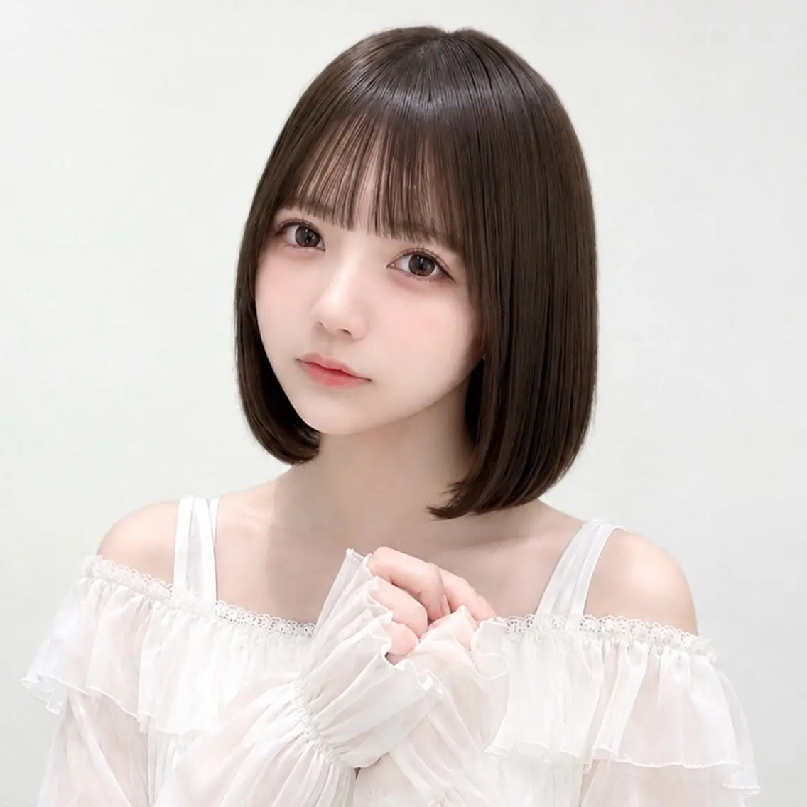 ショート カラー ボブ×艶髪｜ 似合わせ🩶石橋怜大のヘアスタイル