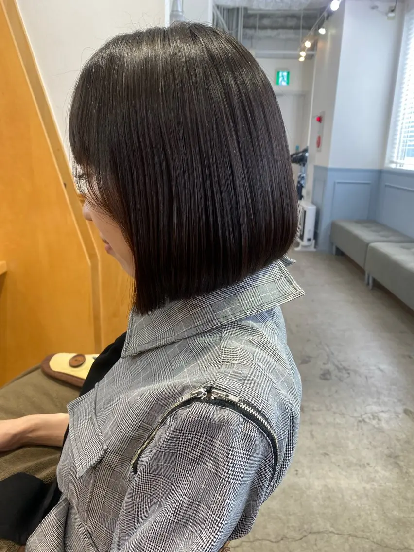 ショート 前下がりボブ ボブ 縮毛矯正 カット 縮毛矯正 トリートメント GINZARay2 風本朱里🐥のヘアスタイル