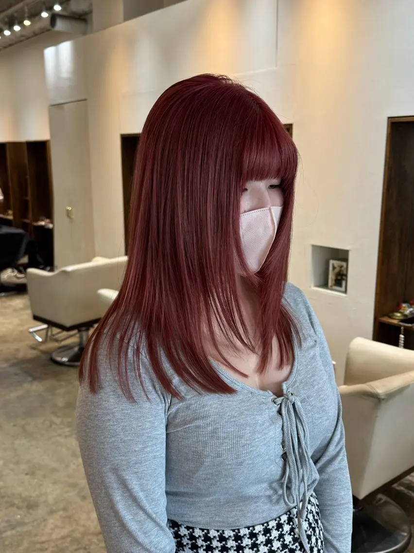 セミロング カラー カット ヘアカラー トリートメント 入江 允のヘアスタイル