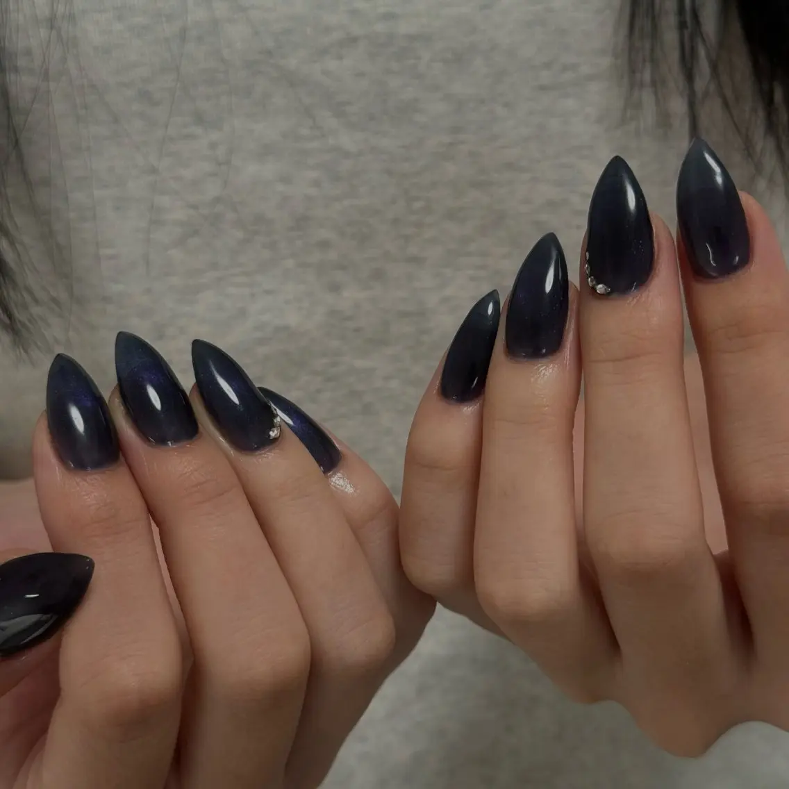 ミディアム 韓国風ヘア ハンドネイル navi nail ayaneのネイルデザイン