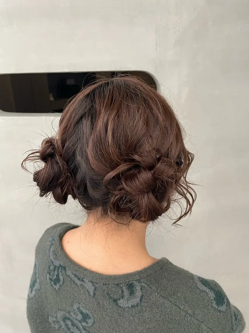 ヘアアレンジ 結婚式・ブライダル ヘアセット トルクアータ伏見 MIKUのヘアスタイル