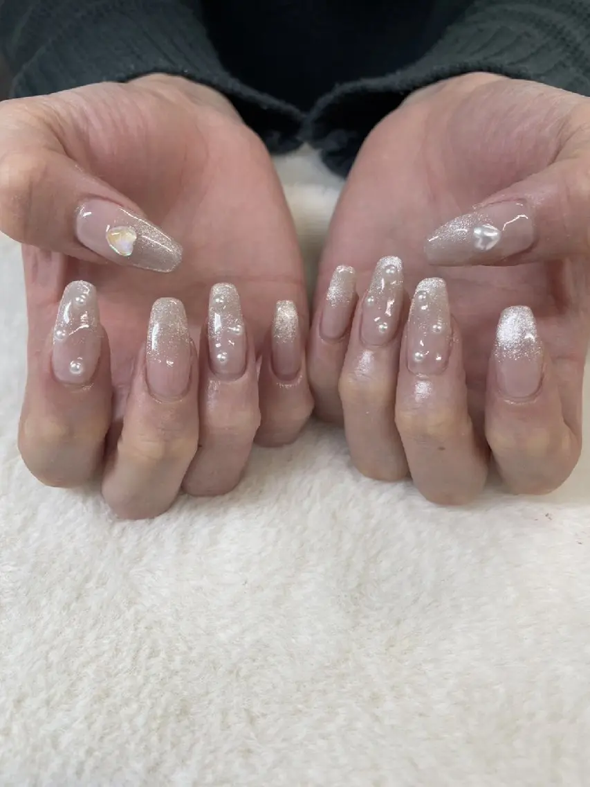 ネイル マグネットネイル ストーンネイル ワンホンネイル ハンドネイル ハンドケア 心斎橋Salon Epokkuのネイルデザイン