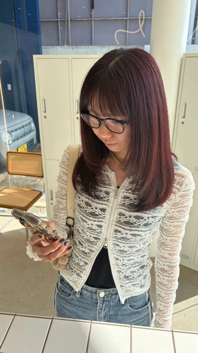 セミロング レイヤーカット 野口 夏帆のヘアスタイル