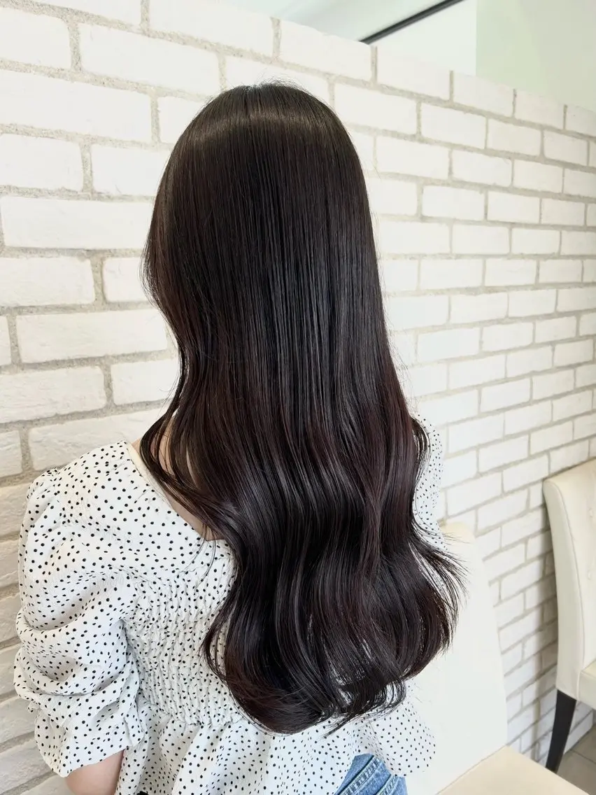 ロング カラー 韓国風ヘア カット ヘアカラー トリートメント ツヤ髪カラー💎 佐藤あきのヘアスタイル