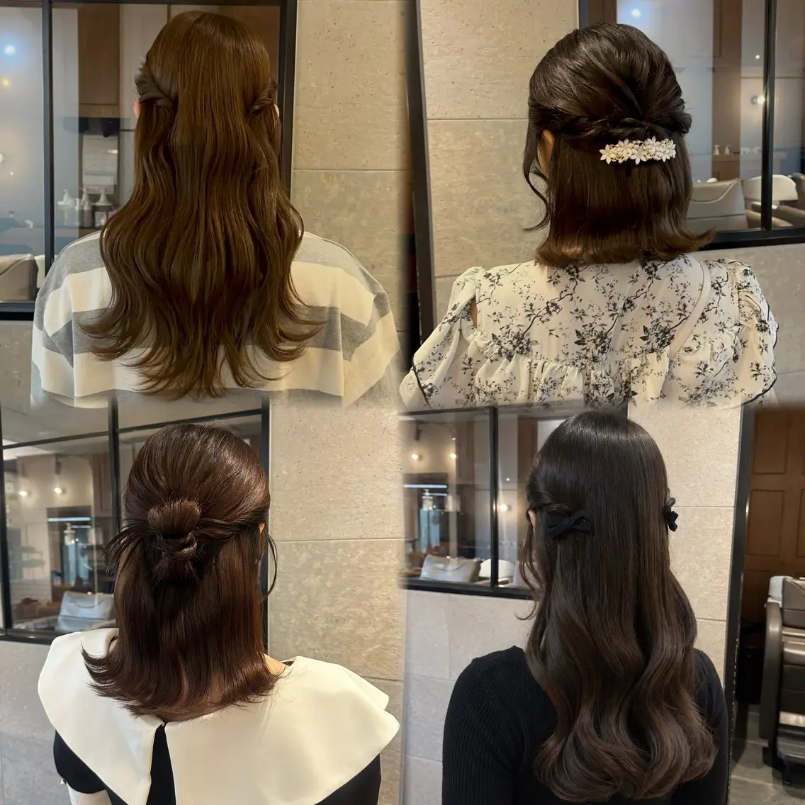 セミロング ヘアアレンジ ヘアセット ヘアアレンジ/顔周り /銀座🌼みねのヘアスタイル