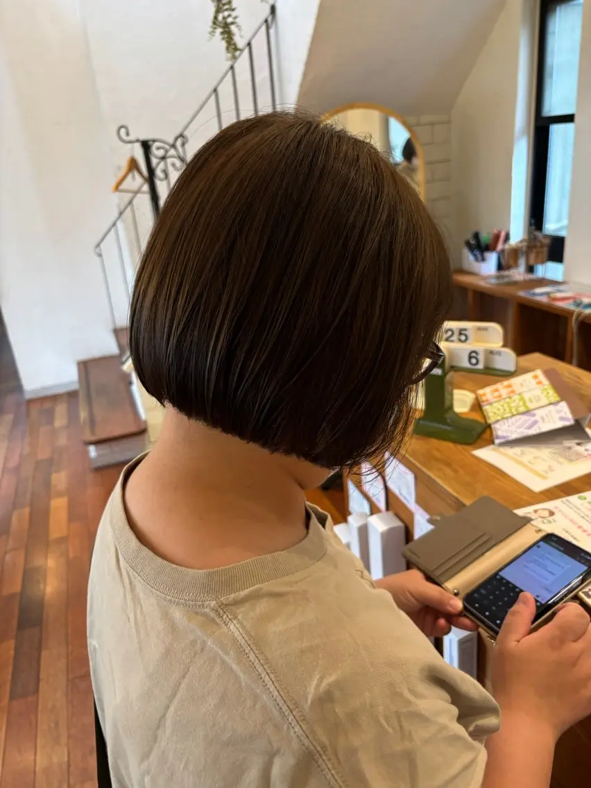 ショート カラー ショートボブ ボブ ショートヘア カット ヘアカラー トリートメント 💎髪質改善💎 村山 歩美のヘアスタイル