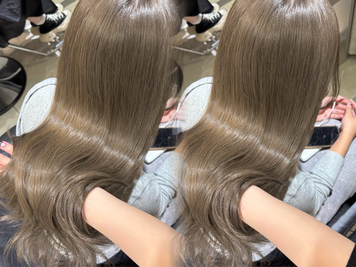 ロング ヘアカラー トリートメント ヘアセット 💎レイヤー×艶 透明感カラー│フウカのヘアスタイル