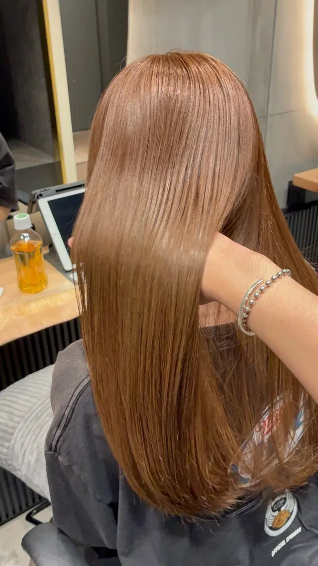 ロング カラー カット ヘアカラー トリートメント 銀座/柔らかベージュ 似合せカット/ハルトのヘアスタイル