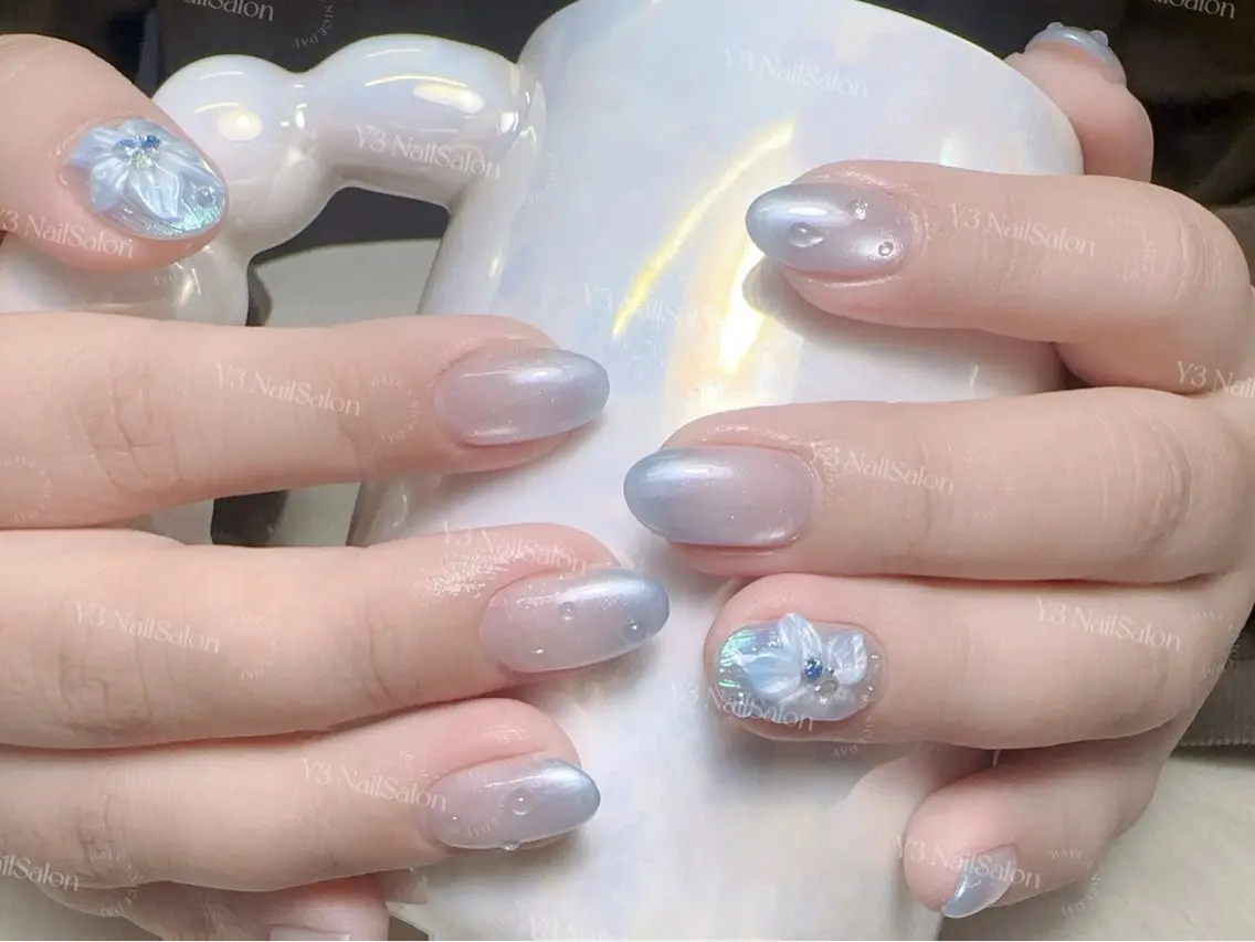 ネイル アートネイル フラワーネイル ぷっくりネイル ハンドネイル Y3 NailSalonのネイルデザイン