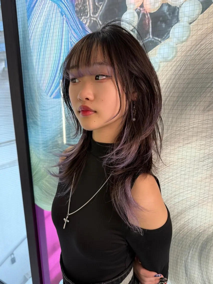 セミロング カラー ヘアアレンジ @kyoniyy KYONIのヘアスタイル