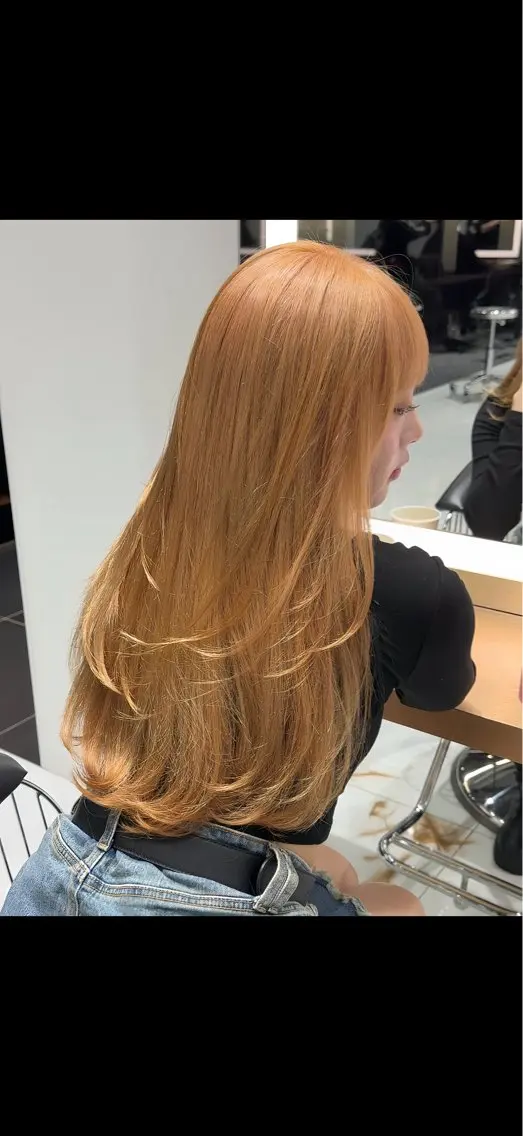 ロング カラー 𝑨𝑲𝑶 🍒/ 盛れる韓国ヘアのヘアスタイル
