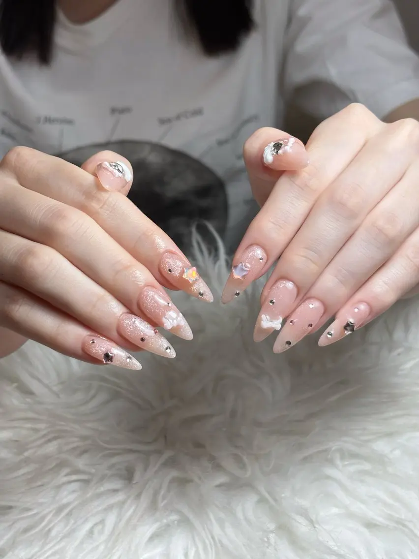 ネイル キラキラネイル 韓国ネイル マグネットネイル 夏ネイル ワンホンネイル ハンドネイル Sully Nail  Labのネイルデザイン