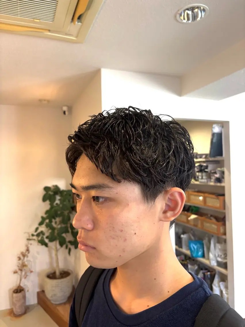 ショート パーマ カット パーマ 河辺 璃久のヘアスタイル