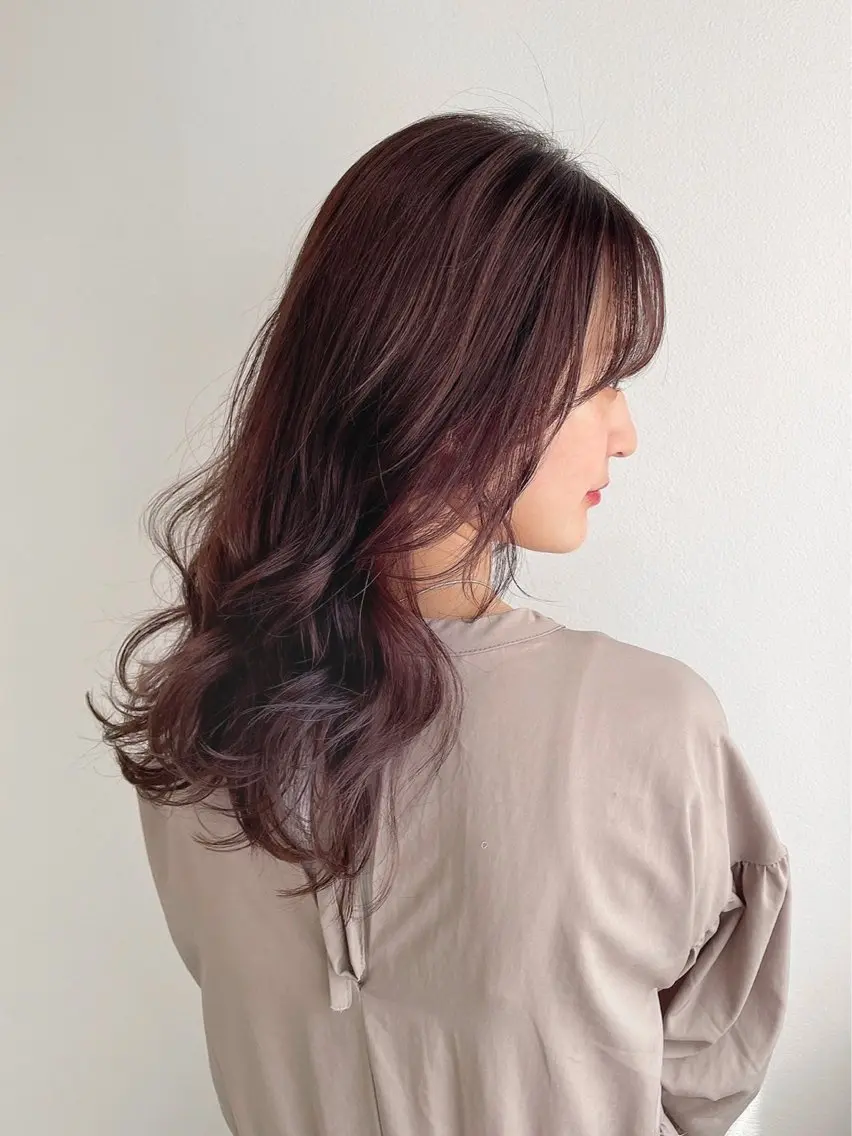 前髪カット✂️➕透明感カラー💙➕うる艶トリートメント🫧【ロング料金無】の写真