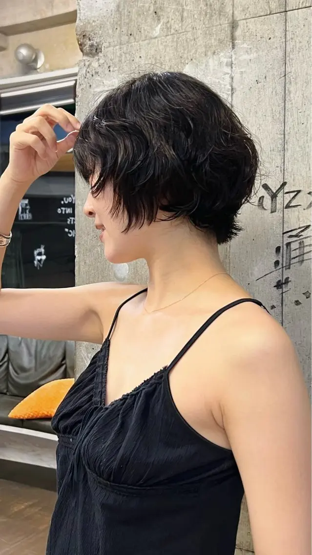 ショート パーマ パーマ 坂本 かやのヘアスタイル