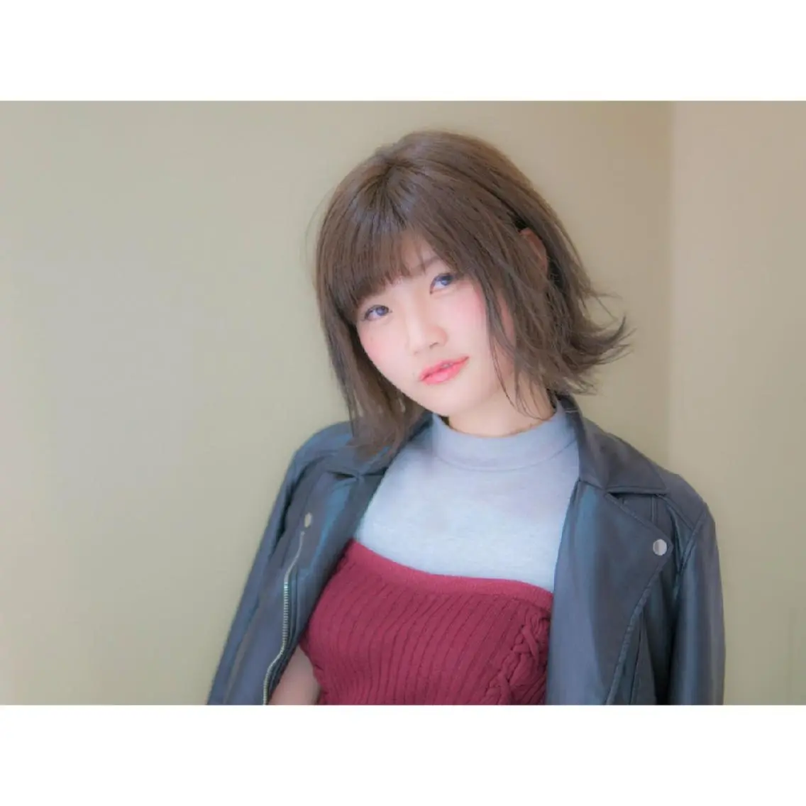 ミディアム ボブ 外ハネヘア 永野 良一のヘアスタイル