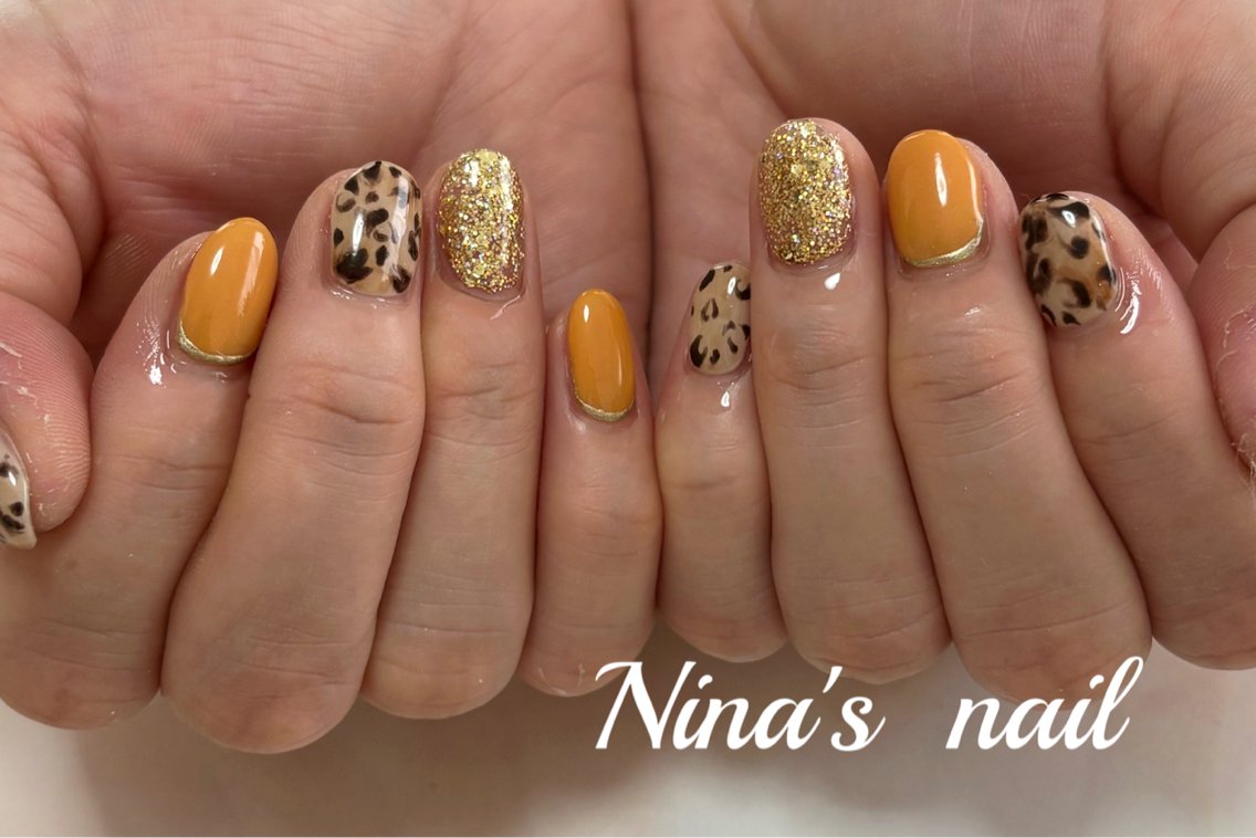 ネイル アニマル柄 ハンドネイル Nina's nailのネイルデザイン
