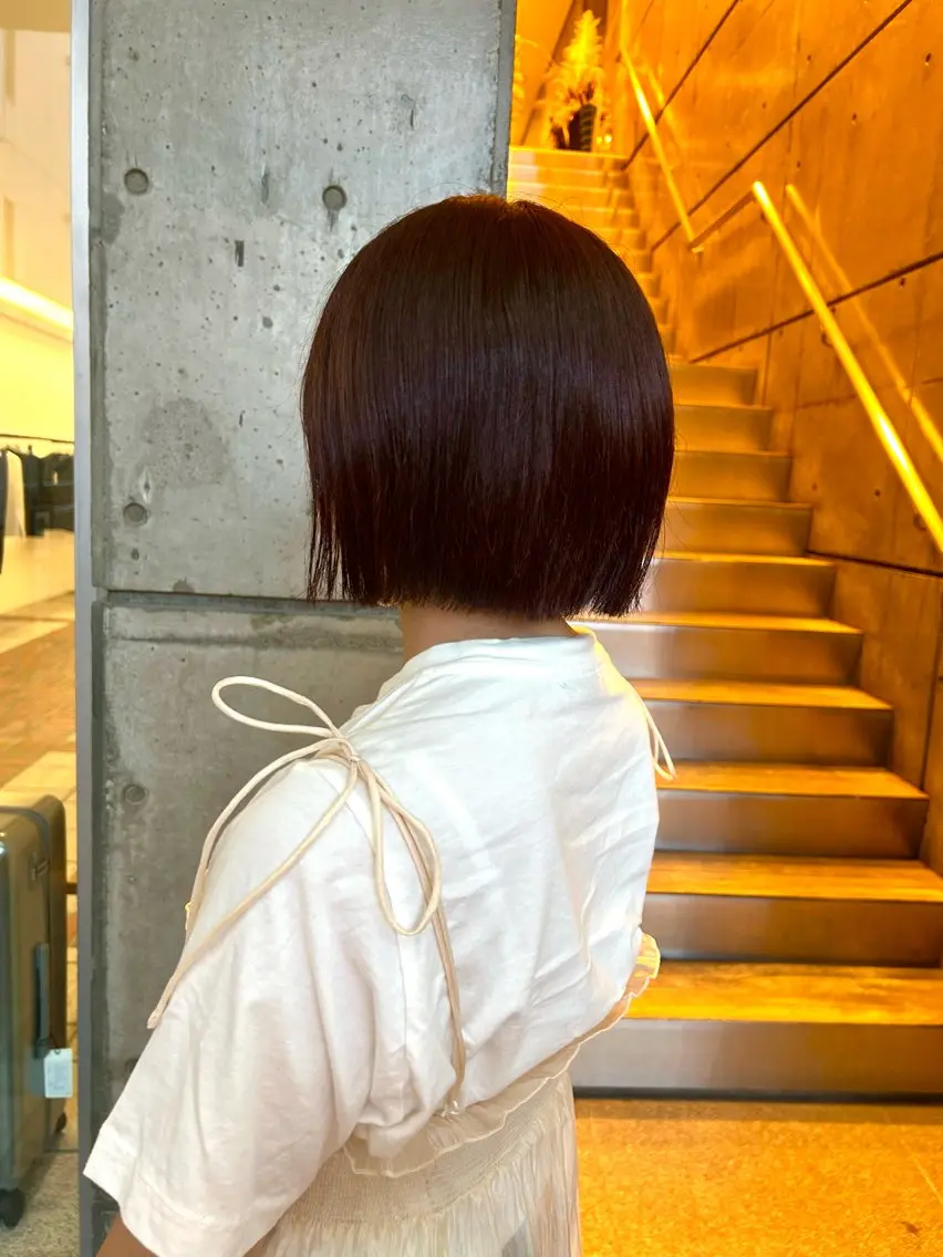 ショート カラー ボルドーカラー SHICUNE /ミホのヘアスタイル