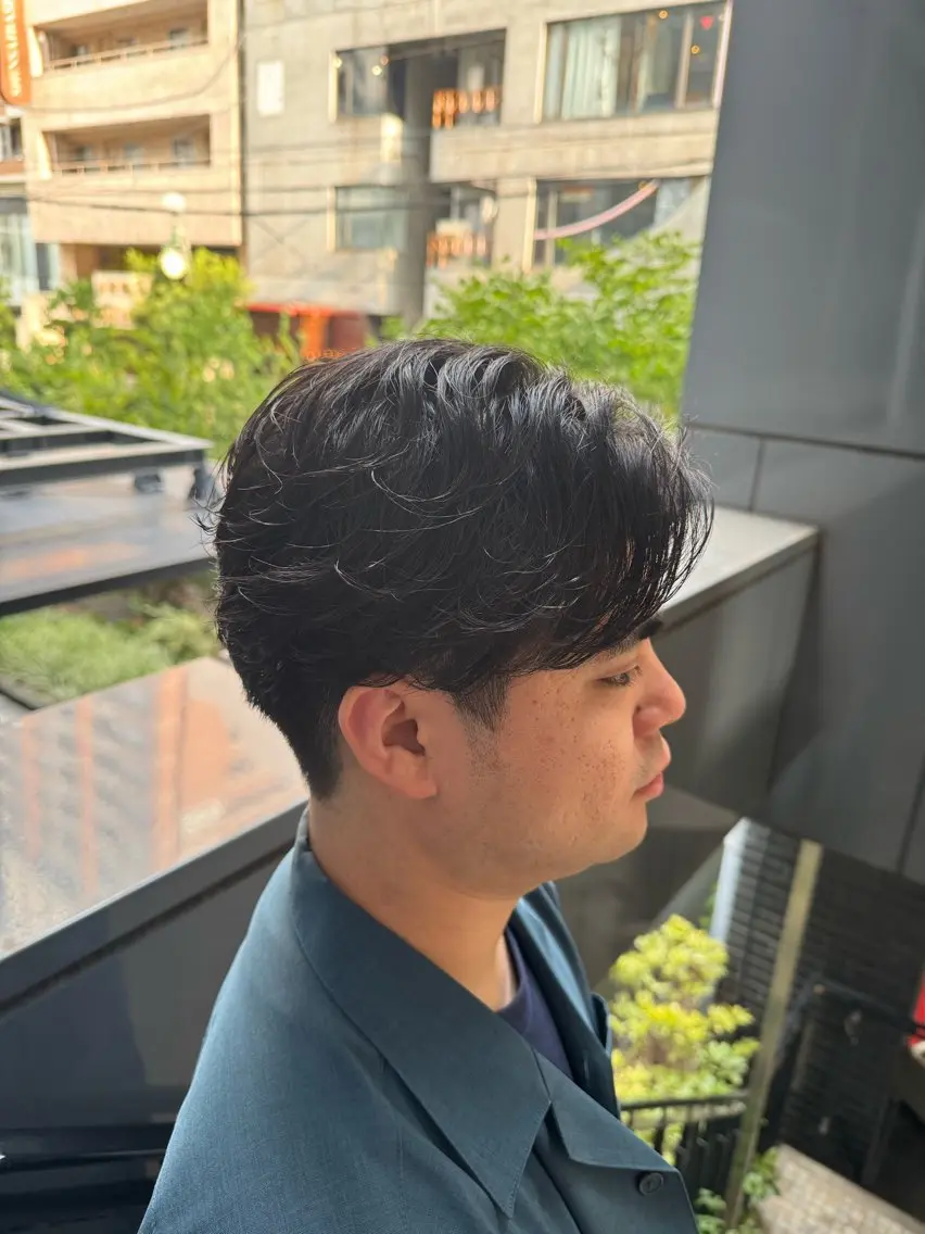 メンズ カット パーマ 河野 悠のヘアスタイル