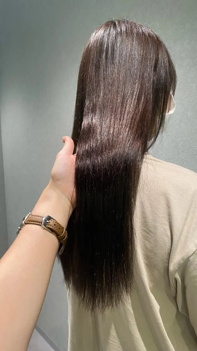 ロング カラー ベージュカラー ブラウンカラー ブラウンベージュ オレンジ Chouette .ayakaのヘアスタイル