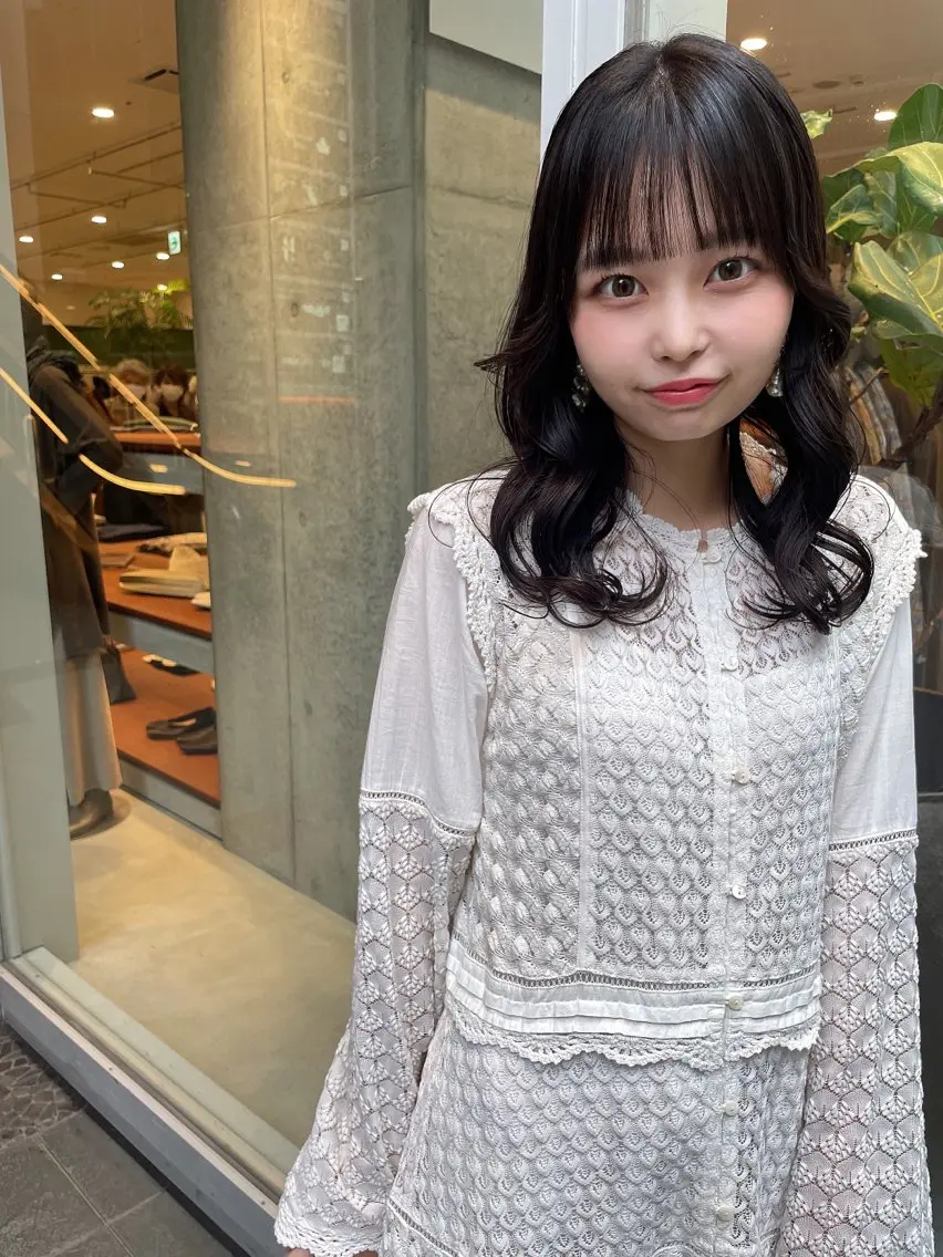 セミロング カット ヘアカラー トリートメント 髪質改善will hairdesignのヘアスタイル