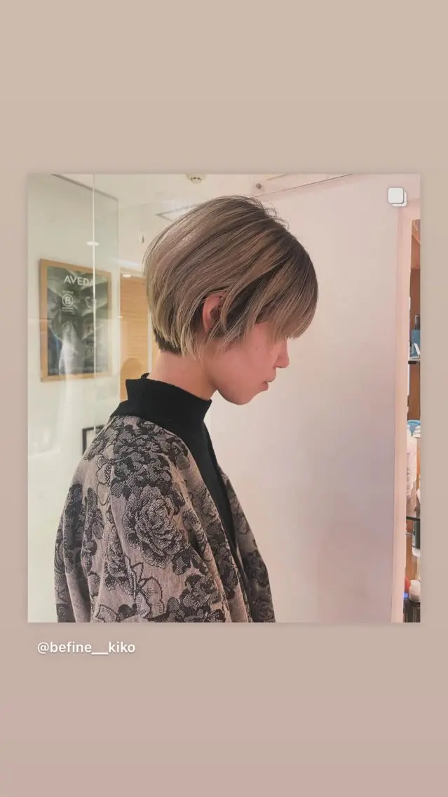 ショート ショートボブ ボブ ショートヘア カット ヘアカラー トリートメント 林 季香のヘアスタイル