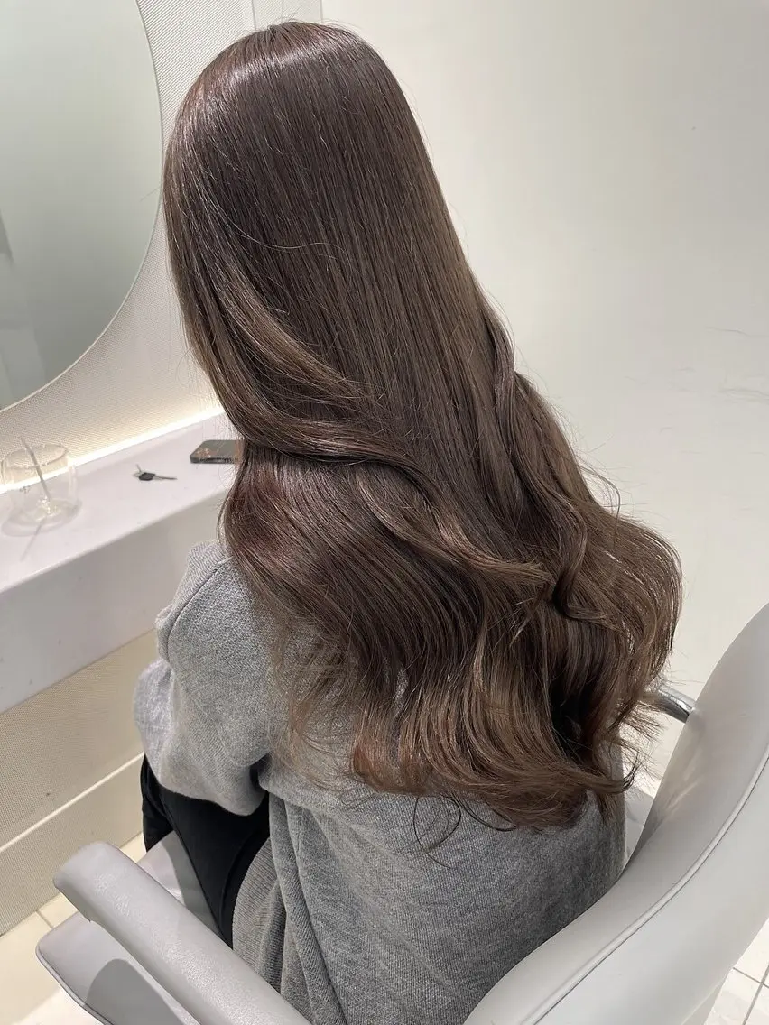 ロング カラー ダブルカラー グレージュ トリートメント /カラー/NAOKIのヘアスタイル
