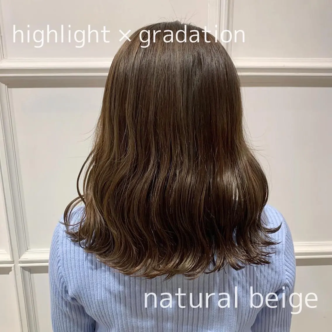 ミディアム カラー ヘアアレンジ デザインカラー グラデーションカラー ハイライトカラー ハイライト 髪質改善カラー&TR 縮毛矯正/弱酸性矯正のヘアスタイル