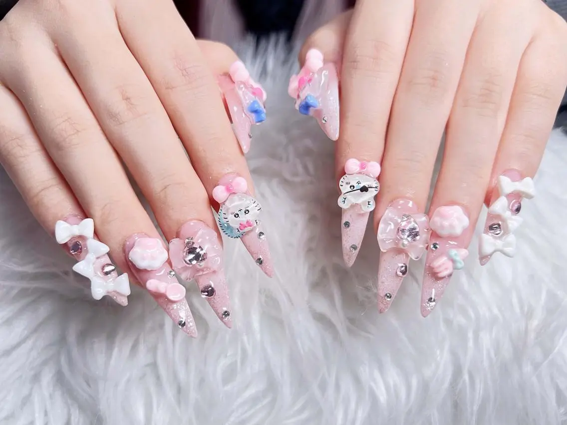 ネイル オーロラネイル チークネイル フットネイル ジェルネイル 韓国ネイル ハンドネイル H.baby Nail Salonのネイルデザイン